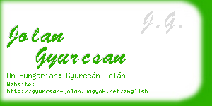 jolan gyurcsan business card